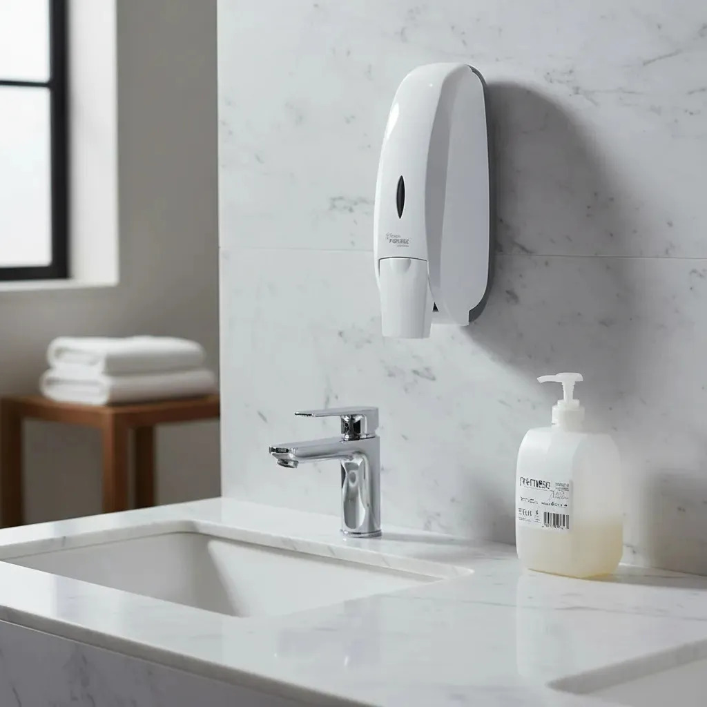 Dispensador de Sabonete Premisse Velox 800 mL, para Álcool em Gel e Detergente
