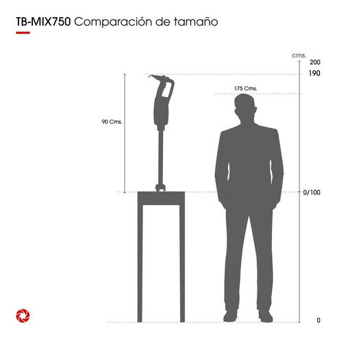 Imagen 2 de 2 de Turboblender TB-MIX750 - Gris azulado - 220V - 240V - 50 Hz - 750 W