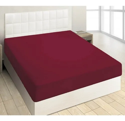 Sabana Ajustable Y 2 Fundas Cama King Vinotinto 40 Cms