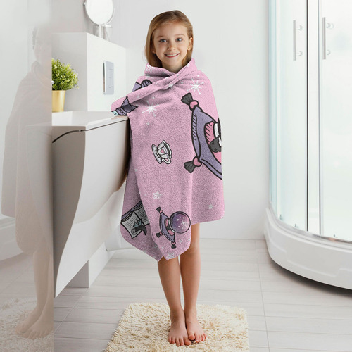 Toalla Premium Para Baño 75x147cm Kuromi Crystal Providencia Color Rosa