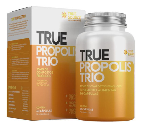 True Própolis Verde Marrom Vermelho Trio Natural Truesource