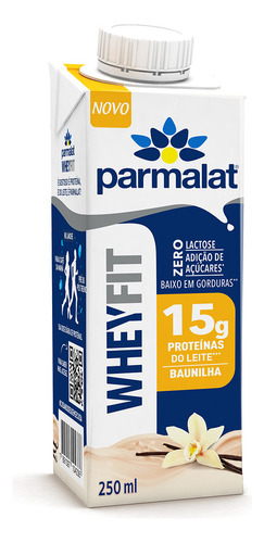 Bebida Láctea UHT Baunilha Zero Lactose Parmalat Wheyfit Caixa 250ml