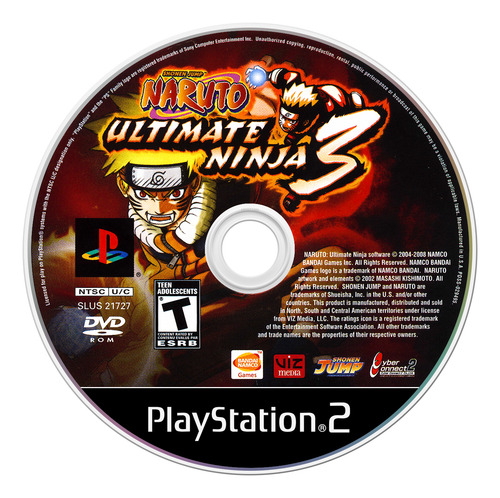 Jogo Naruto: Ultimate Ninja 3 - Ps2 Midia Fisica