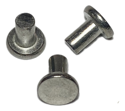 Remache Hierro Estañado Nº7 (3x6mm) Golpe Macizo X 250 Unid
