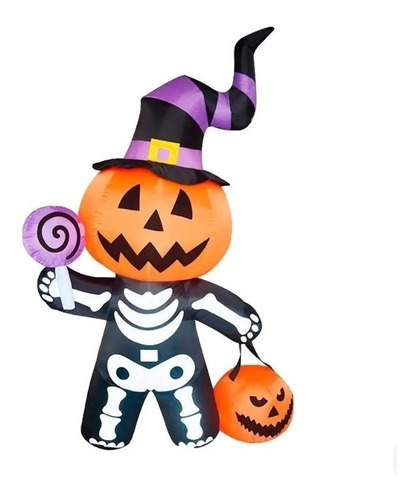 Inflable De Halloween Fantasma Calabaza  Decorativo Exterior