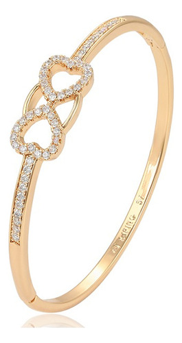 Pulsera Xuping De Oro 18k Con Diamantes Japonesas Y Coreanas