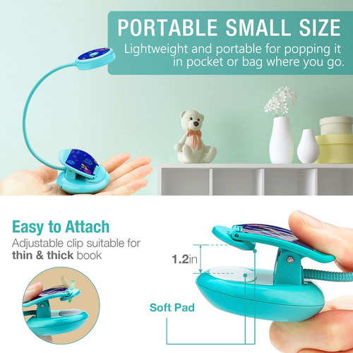 Book Light Vekkia Cute Rechargeable For Kids 50ml 40h Blue