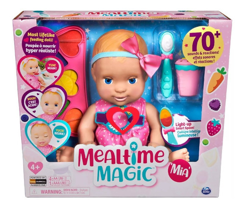 Muñeca Con Alimentos Mealtime Magic Mia Interactiva