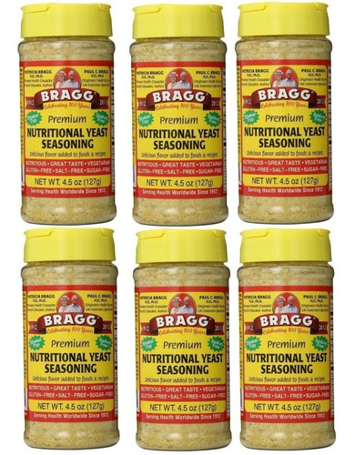 Bragg Levadura Nutricional Natural Importada 128g 6 Pack