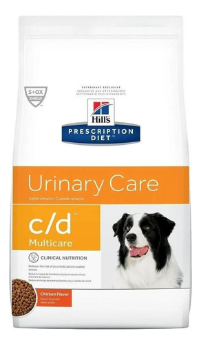 Alimento Hill's Prescription Diet Urinary Care c/d Multicare para perro senior todos los tamaños sabor pollo en bolsa de 8.5lb