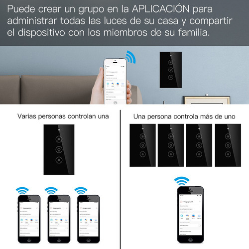 Inteligente Wifi Rf433 Dimmer Regulable Interruptor Moes