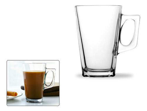 Taza Conica Chica Expresso Vidrio Transparente Cafe Infusion Taza Conica Vidrio