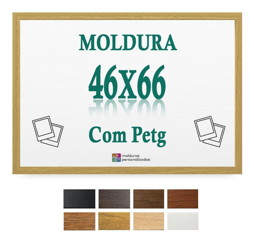 Moldura Cru 46x66 Cm Para Impresso Poster Arte Quadro Petg