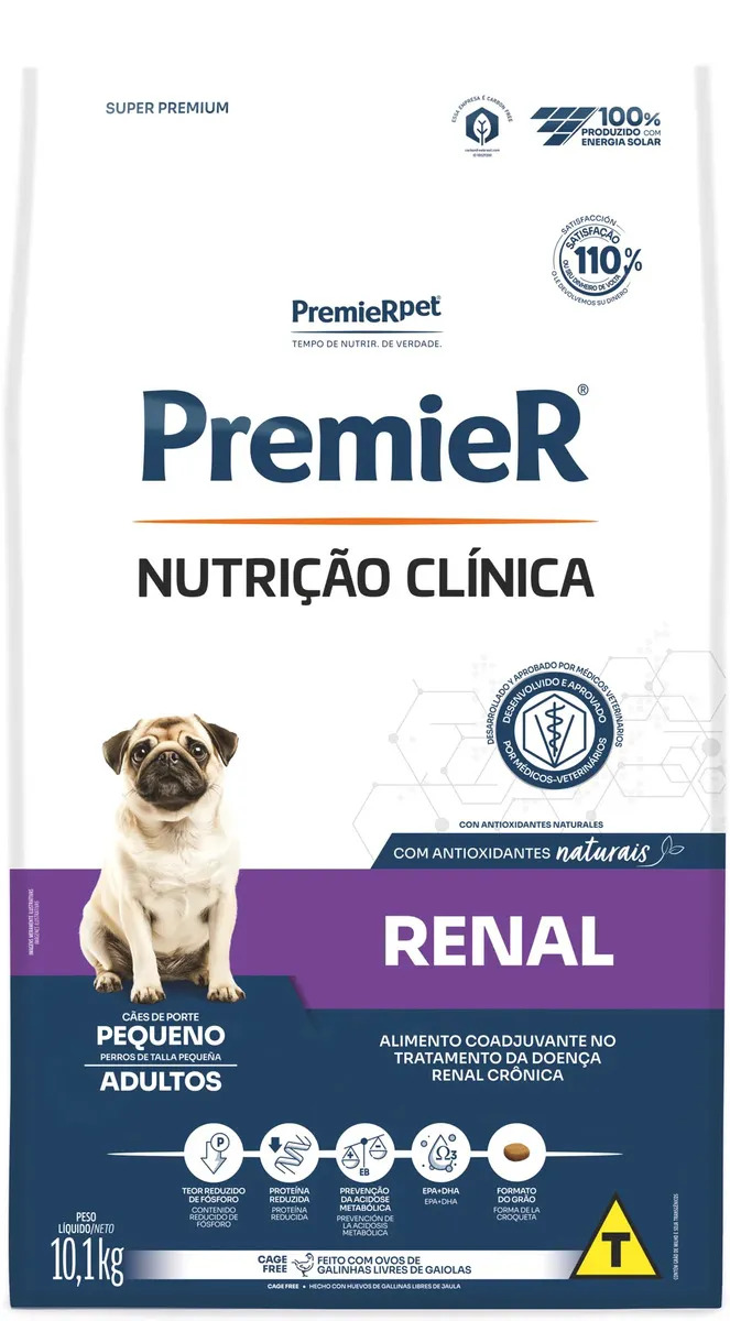 Ração Premier Nutrição Clínica Renal Cães Porte Pequeno 10kg