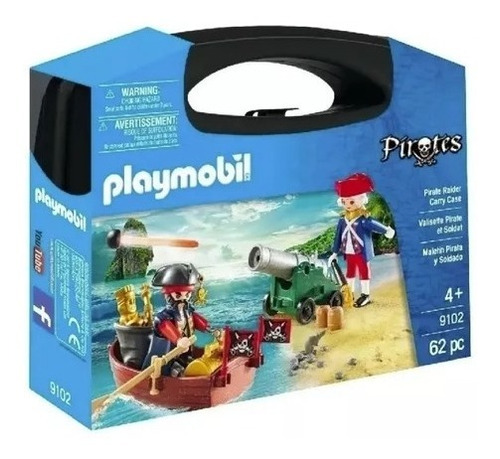 Maletín Playmobil Aventura Pirata Y Soldado 62 Piezas