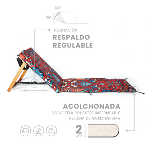 Reposera Plegable Chilly Diseño Bohemia