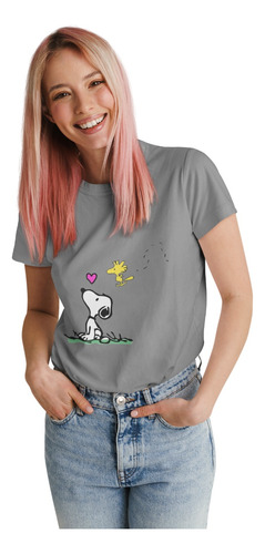 Polera Snoopy Charlie Brown Perrito Algodon Estampado