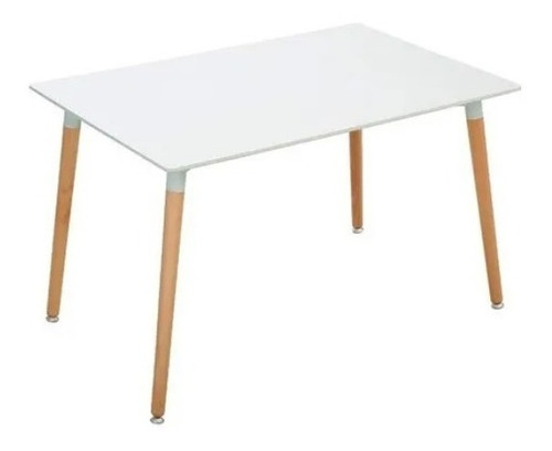 Mesa Comedor Nordica Eames Laqueada Patas Regulables 1,40x80