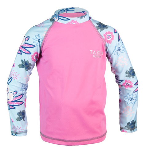 Remera Proteccion Uv Niños Manga Larga Taxia Outdoor Flores