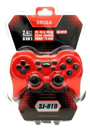 Joystick Inalámbrica Recargable 6 En 1 Seisa