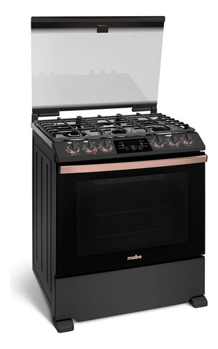 Estufa Piso 76cm Black Slate C/rose Gold Mabe Emh7614datmbg0 Color Black Slate Con Rose Gold