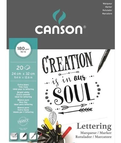 Bl Marker Lettering Canson 20 Fls 24x32 180g