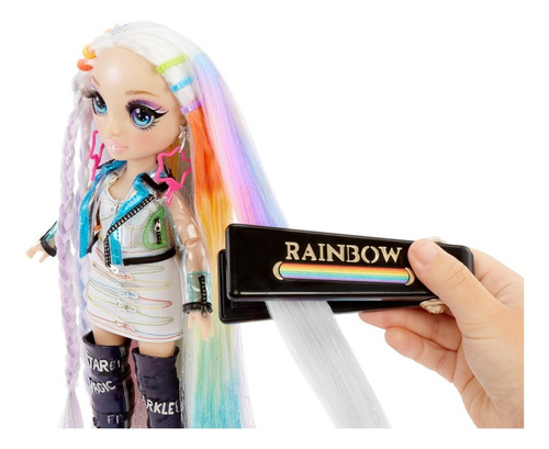 Imagen 2 de 6 de Set De Juego Para Niñas Rainbow High Hair Studio