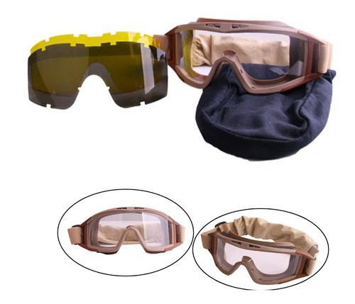 Gafas Tácticas Militares Máscara Gotcha Airsoft + O Funda