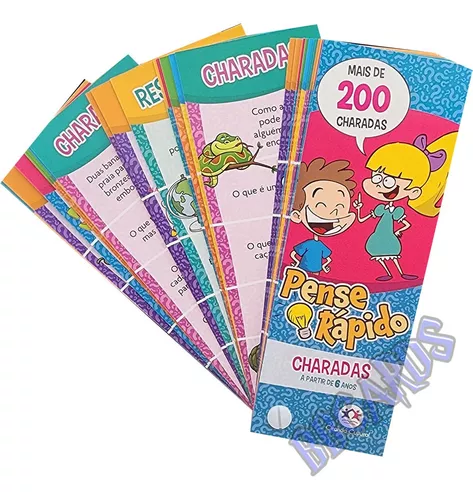 Kit 6 Livro Interativo Perguntas E Respostas Escolar Charada