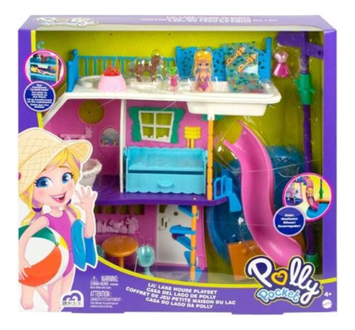Boneca Polly Pocket Casa Do Lago Da Polly Com Acessórios