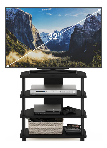 Mesa Pequeña Para Televisores 4 Niveles Madera Blackwood