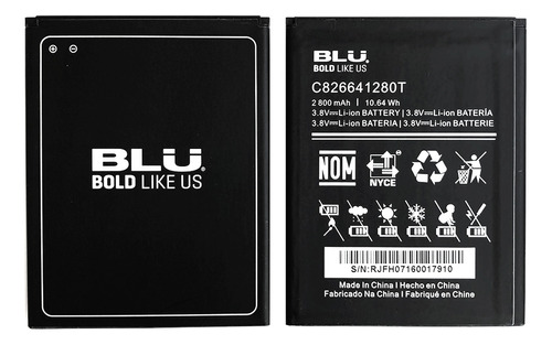 Batería Celular Blu Studio G Original Usb Wifi Mp3 4g 3g Gb