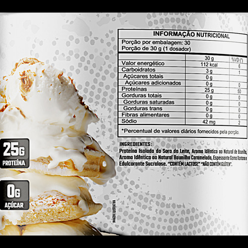 Suplemento Proteina Isolada ISOFIT Protein Zero Açúcar 900g Sabor Baunilha Nutrex Research