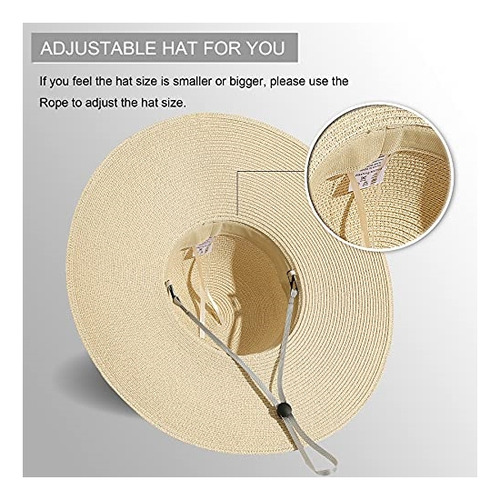 Sombrero De Paja Para Mujer Con Ala Ancha