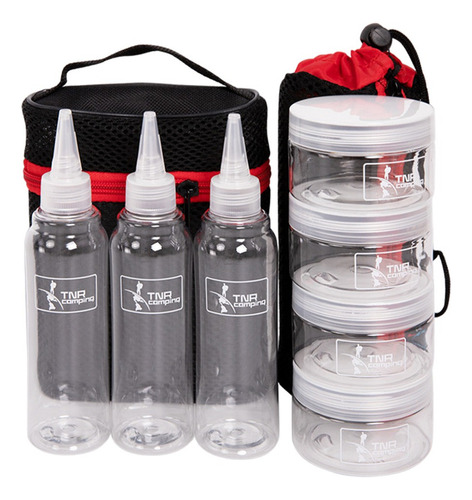 Pet Plastic Camping Spice Jars Garrafas De Tempero Transpare