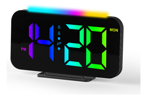 Reloj Despertador Led Con Luz De Color Rgb, Nuevo Color, Rel
