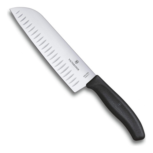 Victorinox Cuchillo Santoku, Plata/negro