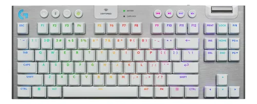 Imagem do produto Teclado Mecânico Gamer sem fio Logitech G915 X Lightspeed TKL Switch Brown Tactile - Branco em Mercado Livre