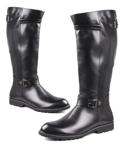 comprar Botas Ecuestres Botas Hasta La Rodilla De Cuero Liso Botas