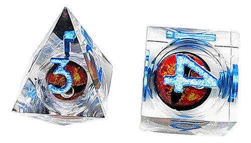 Juego De 7 Piezas De Dados De Ojo De Dragón Estilo B