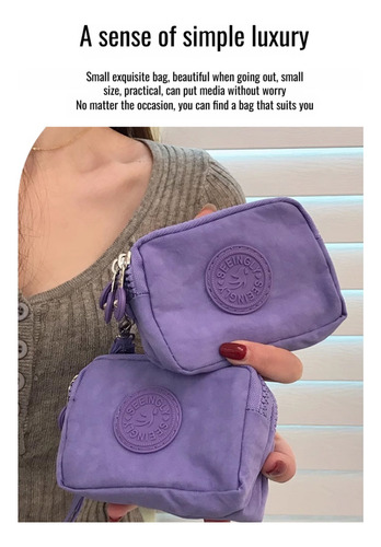 Llavero Impermeable De Nylon, Bolsa Para Llaves Con Cremalle