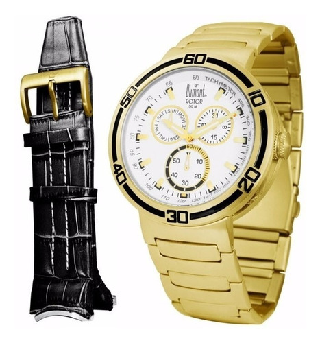 Relogio Masculino Dumont Rotor 2 Pulseiras Sk80005b Novo