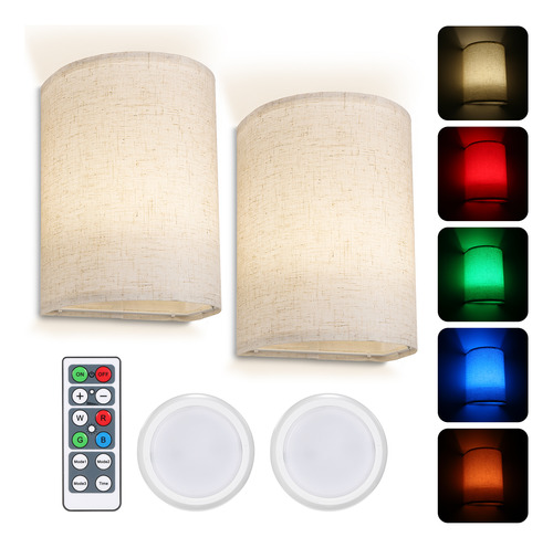 Set De Lámparas De Pared Retro Para Luminarias Shade Remote