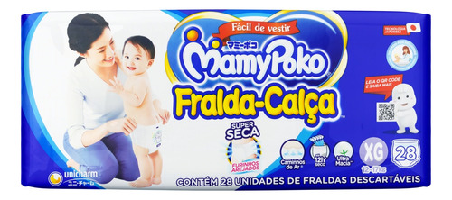 Fraldas MamyPoko Super Seca Calça XG