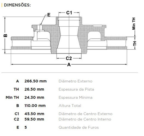 Disco De Freio Slotado Dianteiro Para Chevrolet Blazer, S10