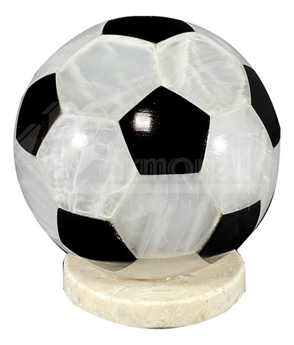 Lampara De Onix Diseño Balon De Futbol 12 Cm Diametro