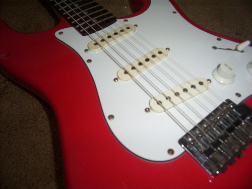 Guitarra Riverhead Stratocaster Japan 80 Tremenda! Diestro Rojo Palo De Rosa