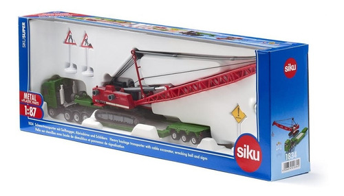 Siku # 1834 Man 4 Ejes Con Cama Baja Con Excavadora De Cable