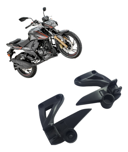 Base Soporte Reposapies Traseros Tvs Apache 160 4v 200 4v X2