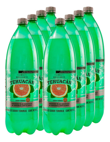 Refresco Tehuacan Brillante Sabor Toronja 2l 8 Pack